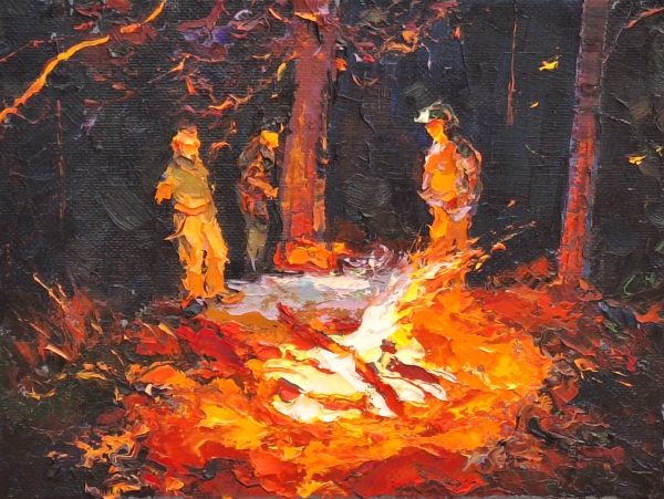 Nacht am Feuer